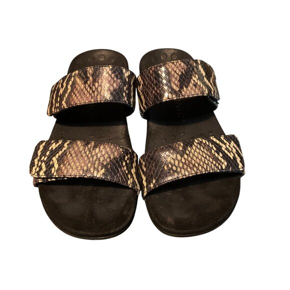 Vionic Women’s Slip On Snakeskin Randi II Boa Orthotic Arch Support Sandal 7.5 - Picture 1 of 10